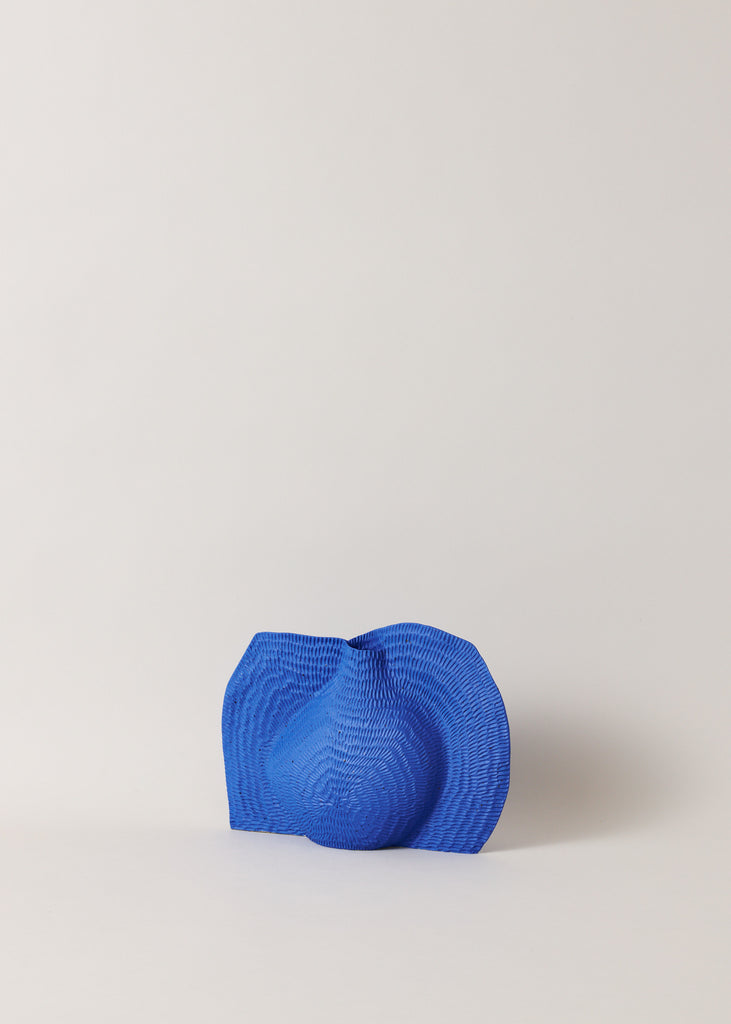 Textured original handmade vase by artist kerafakt asymmetrical playful ceramic design 