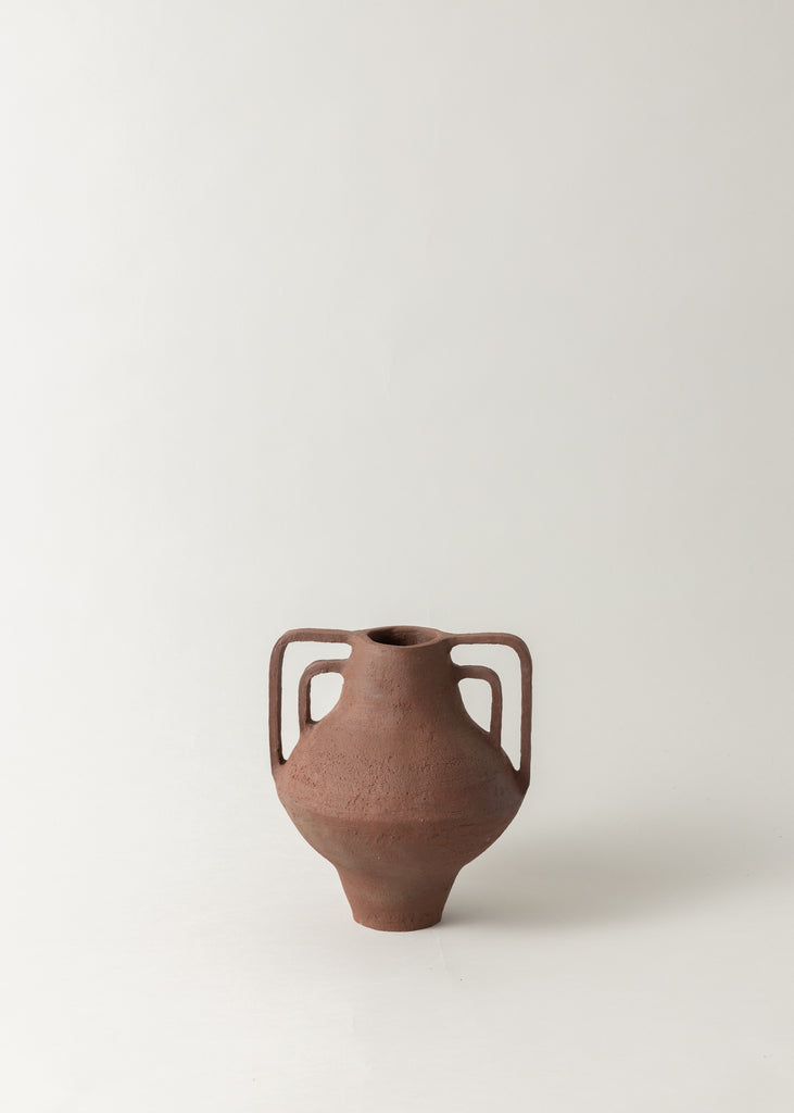 Silvia Foz Hetero Vase Dark Brown Vessel Handmade