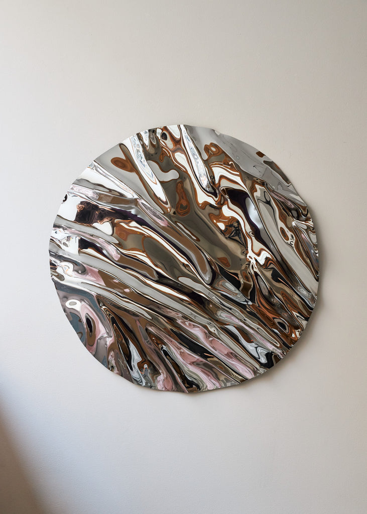 Caia Leifsdotter Round Psychadelic Mirror Handmade Artwork