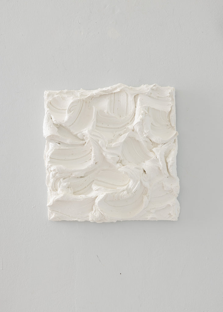 Florencia Rojas Spume Painting White Minimalistic Maximalism Artwork Handmade Original Unique Wall Art Sculpture