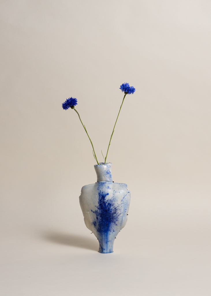 Julia Olanders Betweenness Vessel Handmade Artwork Vase Sculpture Art Unique Contemporary Blue 