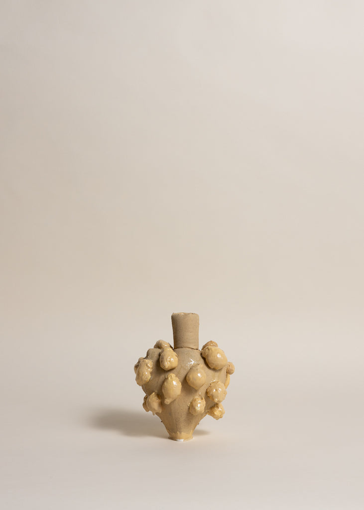 Julia Olanders Betweenness Vessel Handmade Vase Sculpture Art Unique Contemporary Beige Brown Artwork