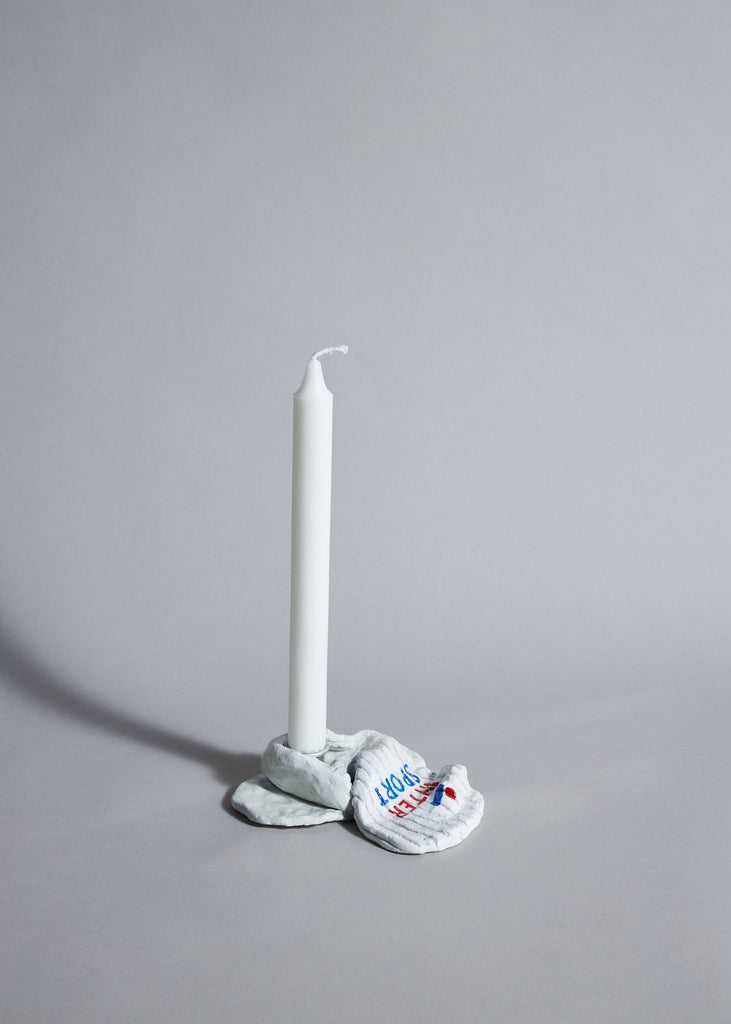   Lisa Vaccino Glitter Litter Sculpture Artwork Unique Candle Holder Art