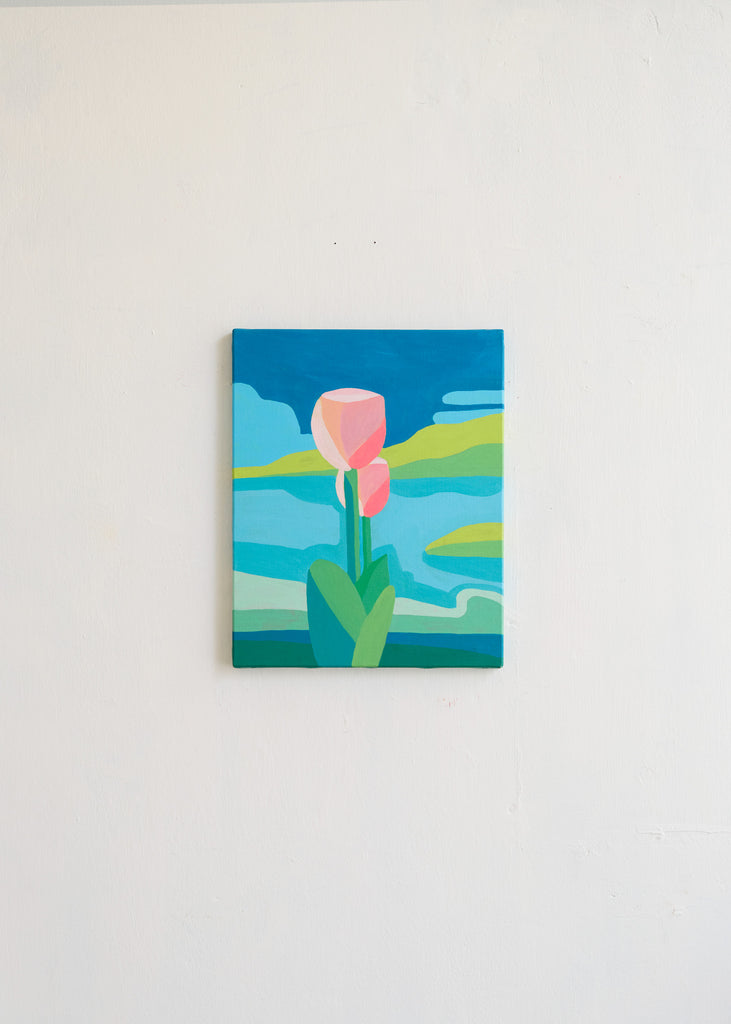 Pauline Desombre Tulips Handmade Painting Wall Art