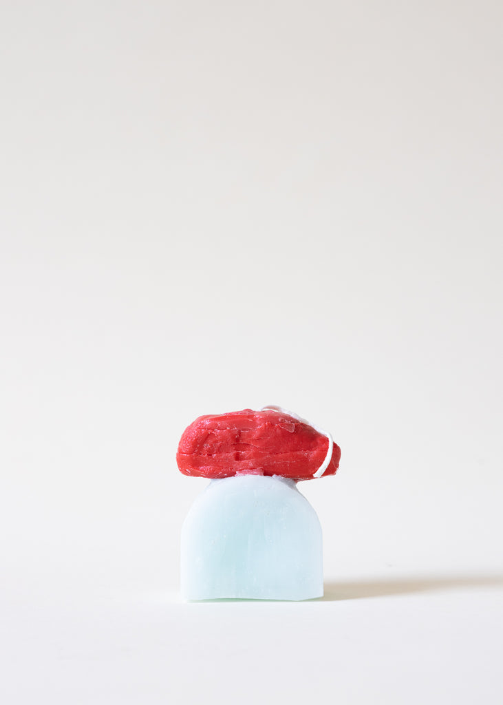 Sa:k Design Studio Stina Henriksson Artwork Handmade Candle Recycled Unique Red Blue