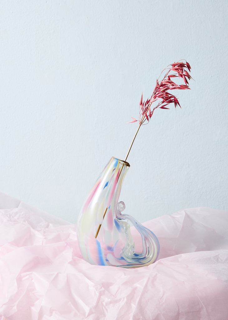 Saga Sandström Rainbow Vase Handmade Original Unique Sculpture Glass Art Interior design Contemporary Art