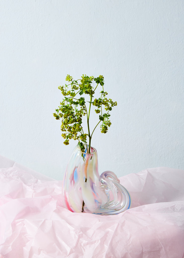 Saga Sandström Rainbow Vase Modern Handmade Unique Sculpture Interior Design Playful Design Glass Art