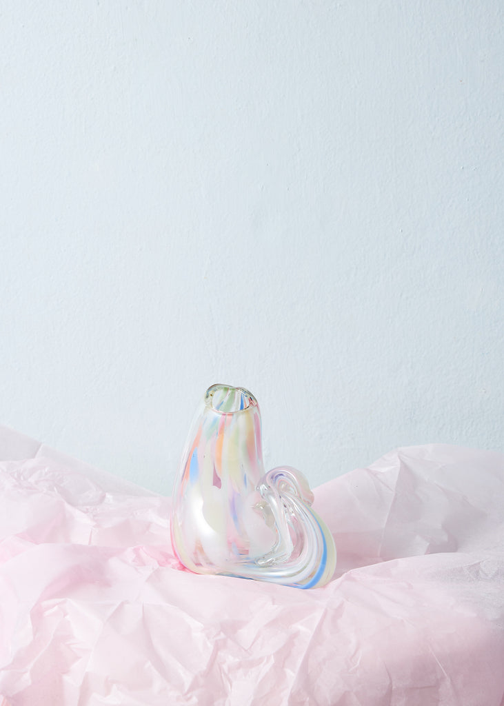 Saga Sandström Rainbow Vase One-Of_A_Kind Modern Handmade Unique Sculpture Interior Design Playful Design Glass Art