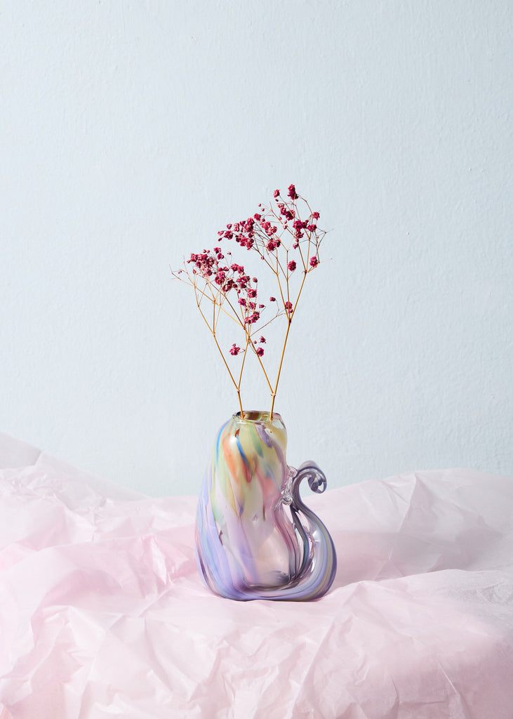 Saga Sandström Rainbow Vase Handmade Unique Sculpture Glass Art Original Scandinavian Interior Design
