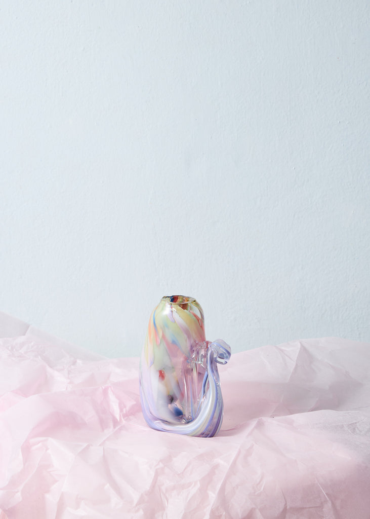 Saga Sandström Rainbow Vase Handmade One-Of-A-Kind Unique Sculpture Glass Art Original Scandinavian Interior Design