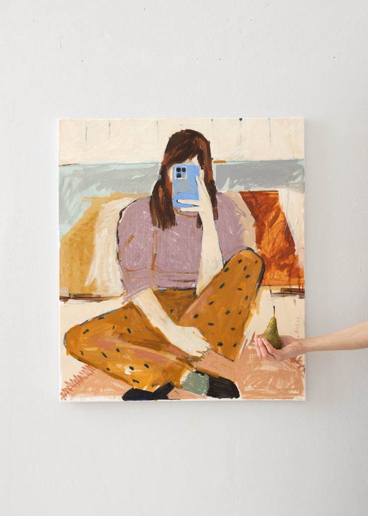 Aliya Abs Selfie Generation Painting Handmade Oil Acrylic Canvas Original Wall Art Figurative Colourful Hand Painted