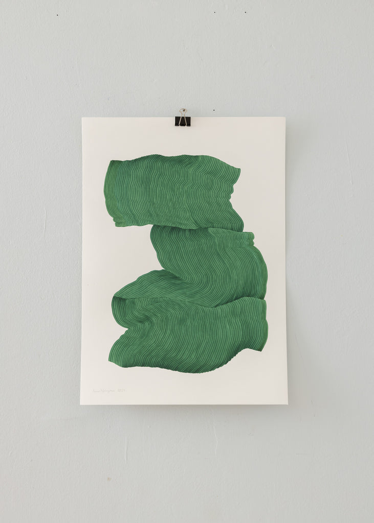 Anna Norrgrann Rhythm A2 Drawing Green Handmade 