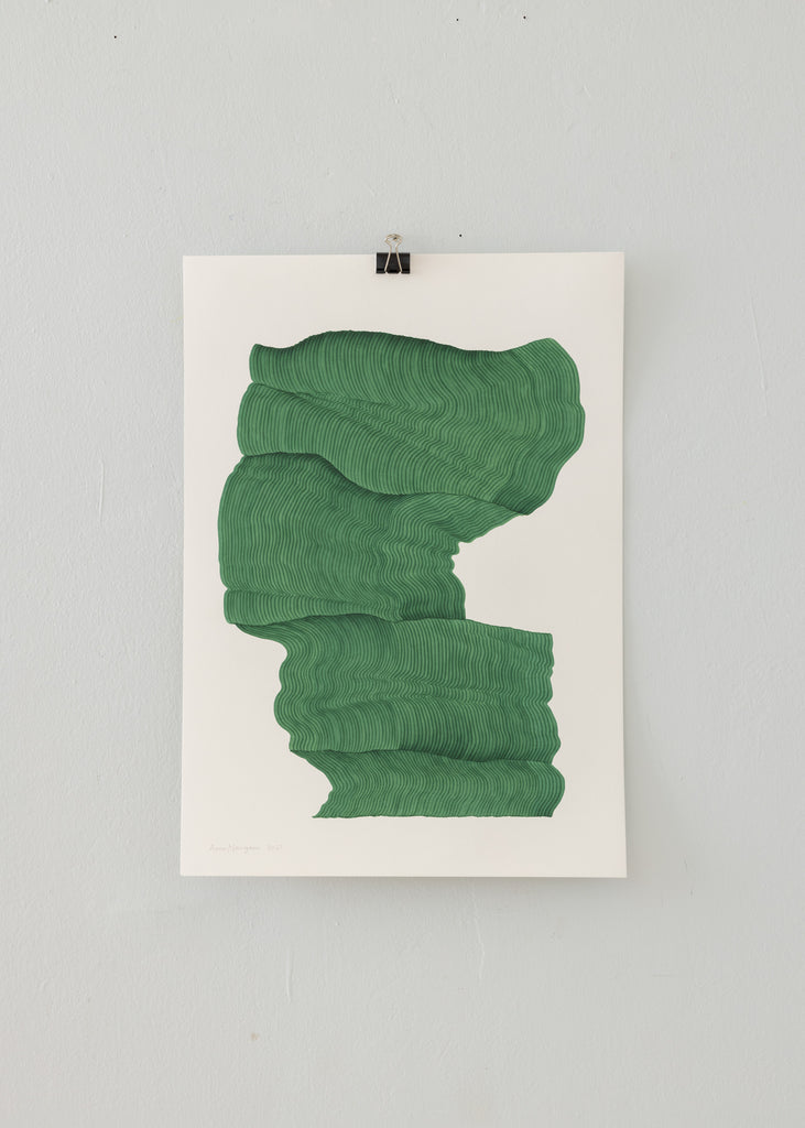 Anna Norrgrann Rhythm A2 Drawing Artwork Green Original