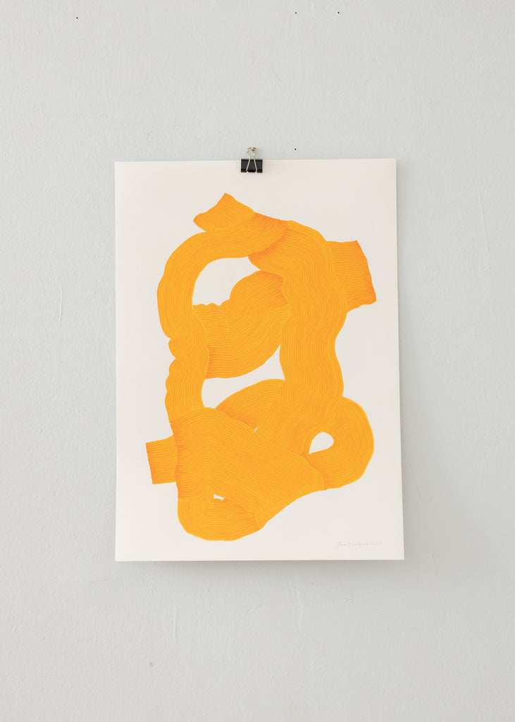 Anna Norrgrann Rhythm A2 Drawing Handmade Artwork Yellow Crafted
