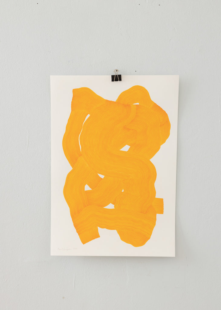 Anna Norrgrann Rhythm A2 Drawing Yellow Handcrafted