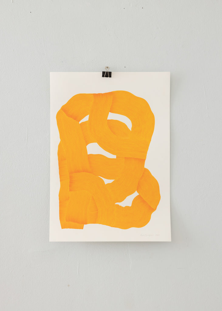 Anna Norrgrann Rhythm A2 Drawing Yellow Artwork