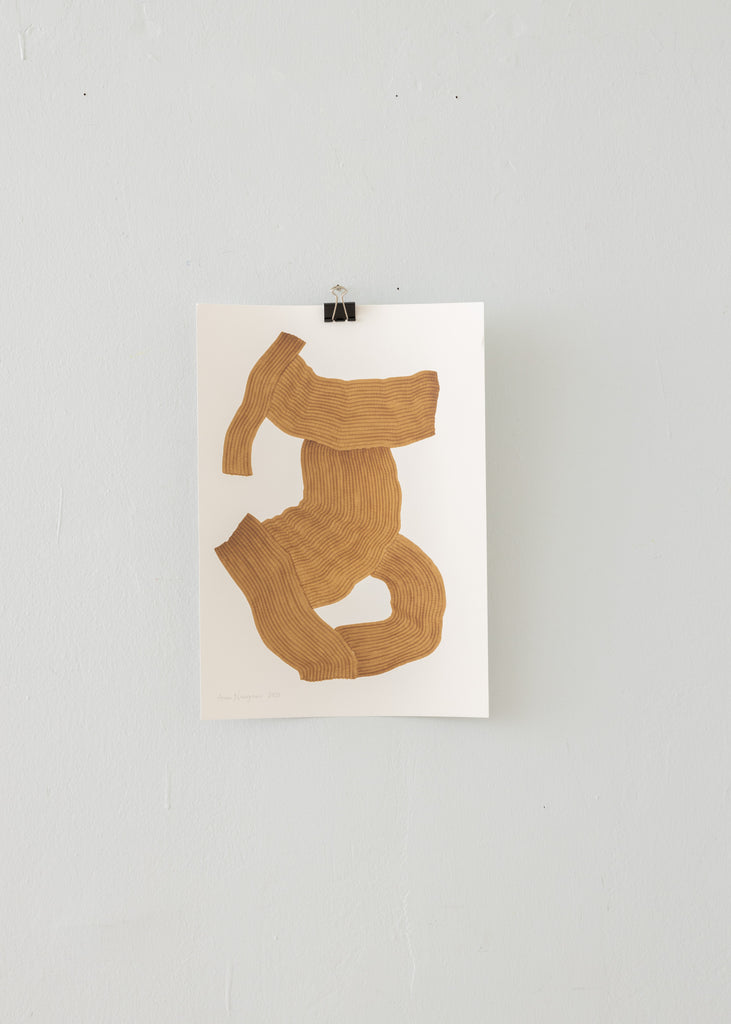 Anna Norrgrann Rhythm Artwork Drawing A3 Brown 