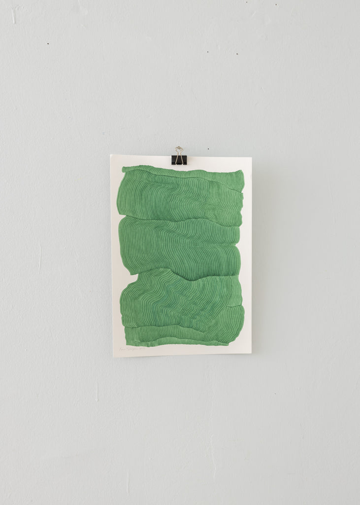 Anna Norrgrann Rhythm A3 Green Drawing Painting Artwork