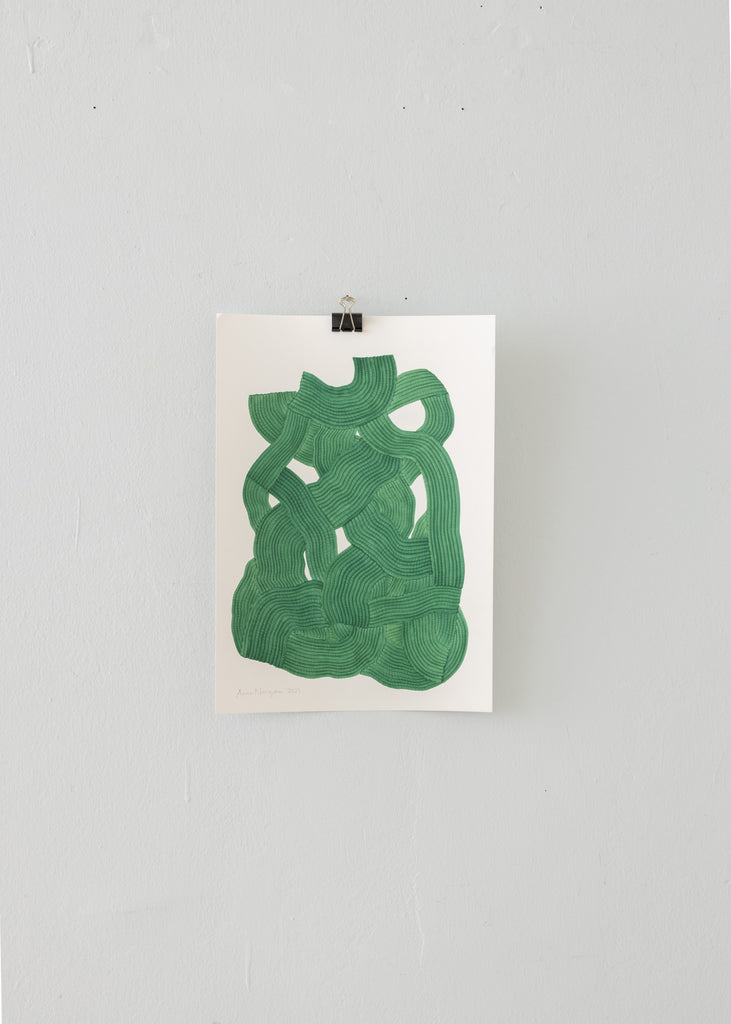 Anna Norrgrann Rhythm A3 Drawing Green Ink Marker Pen