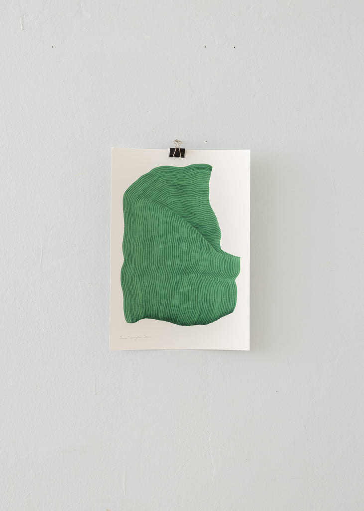 Anna Norrgrann Rhythm Green A3 Drawing Handmade 