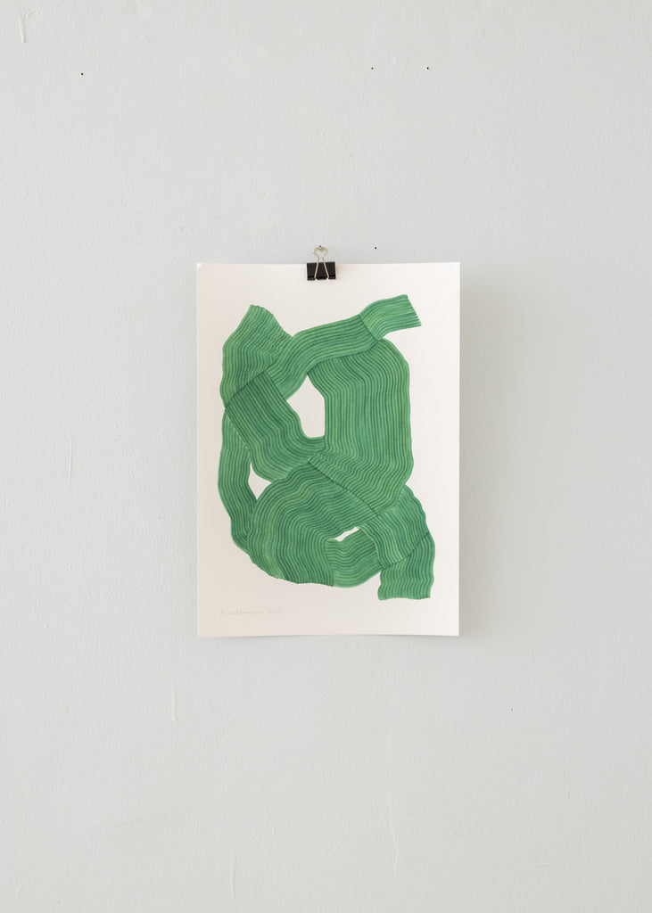 Anna Norrgrann Rhythm A3 Drawing Green Handmade Artwork