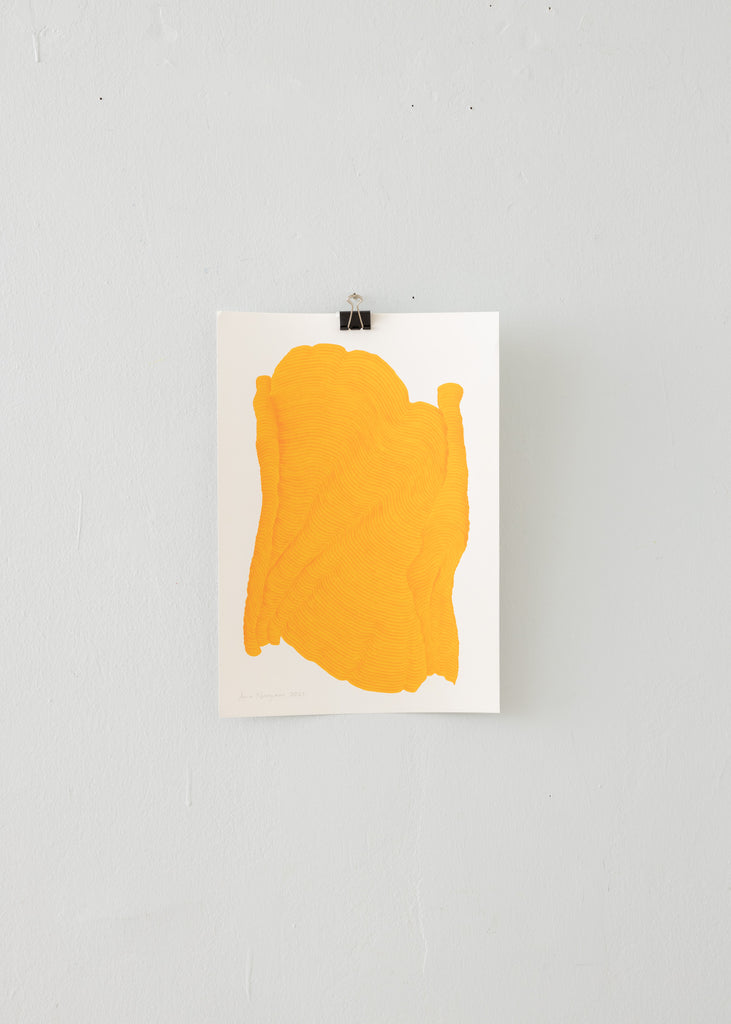 Artwork Anna Norrgrann Rhythm Drawing A3 Yellow