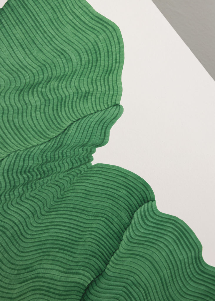 Anna Norrgrann Rhythm A3 Drawing Green Handmade One-of-a-kind Detail