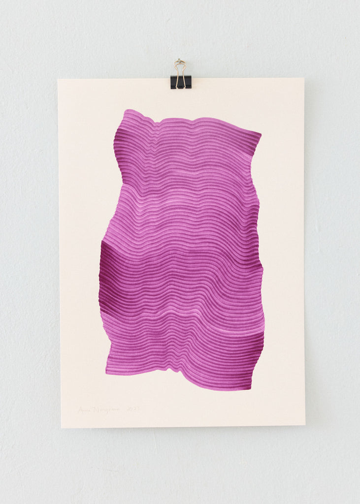 Anna Norrgrann Rhythm Handmade Drawing Original Unique Art Piece Collection Artwork Purple Abstract Colourful Art The Ode To