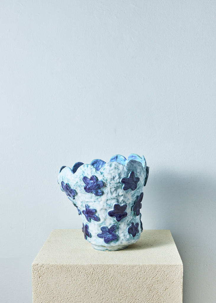 Anna Tedestam Handmade Pot Ceramic Vase Eclectic Art Style Contemporary Artwork Playful Art Style Affordable Art Glazed Ceramics Sculpture Sculptural Artwork