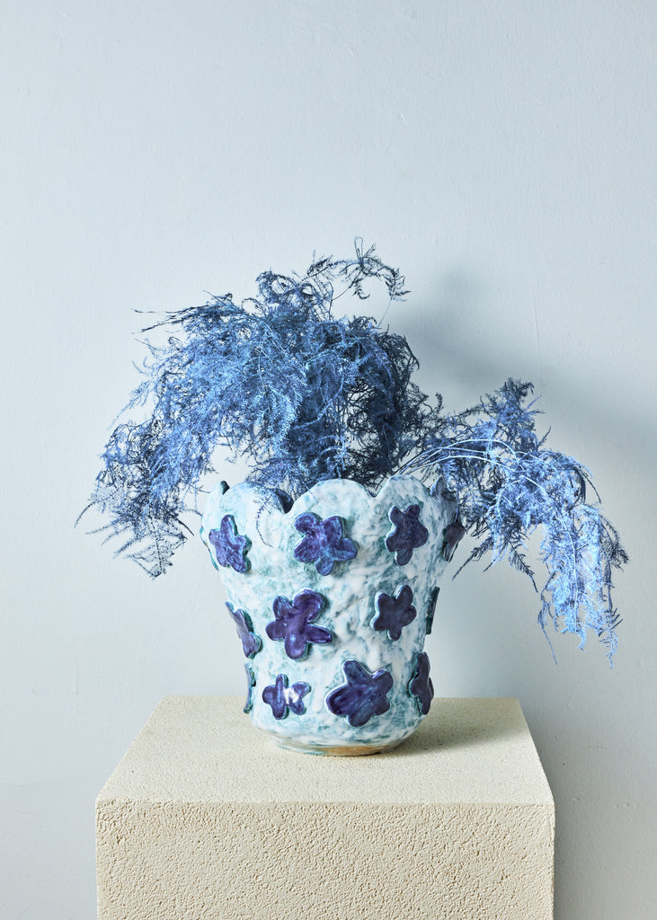 Anna Tedestam Handmade Pot Ceramic Vase Eclectic Art Style Contemporary Artwork Playful Art Style Affordable Art Glazed Ceramics Sculpture Sculptural Artwork