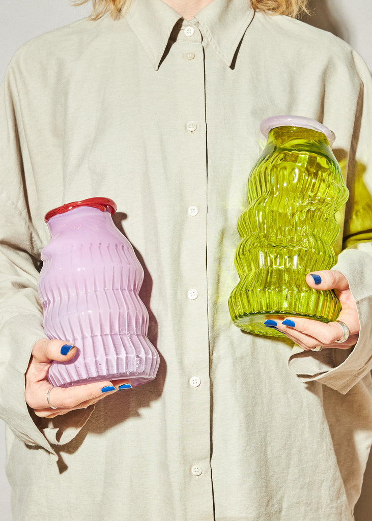 Anni Eckerman Handmade Glass Sculpture Vase Organic Shapes Playful Colorful Affordable Art Emerging Art Playful