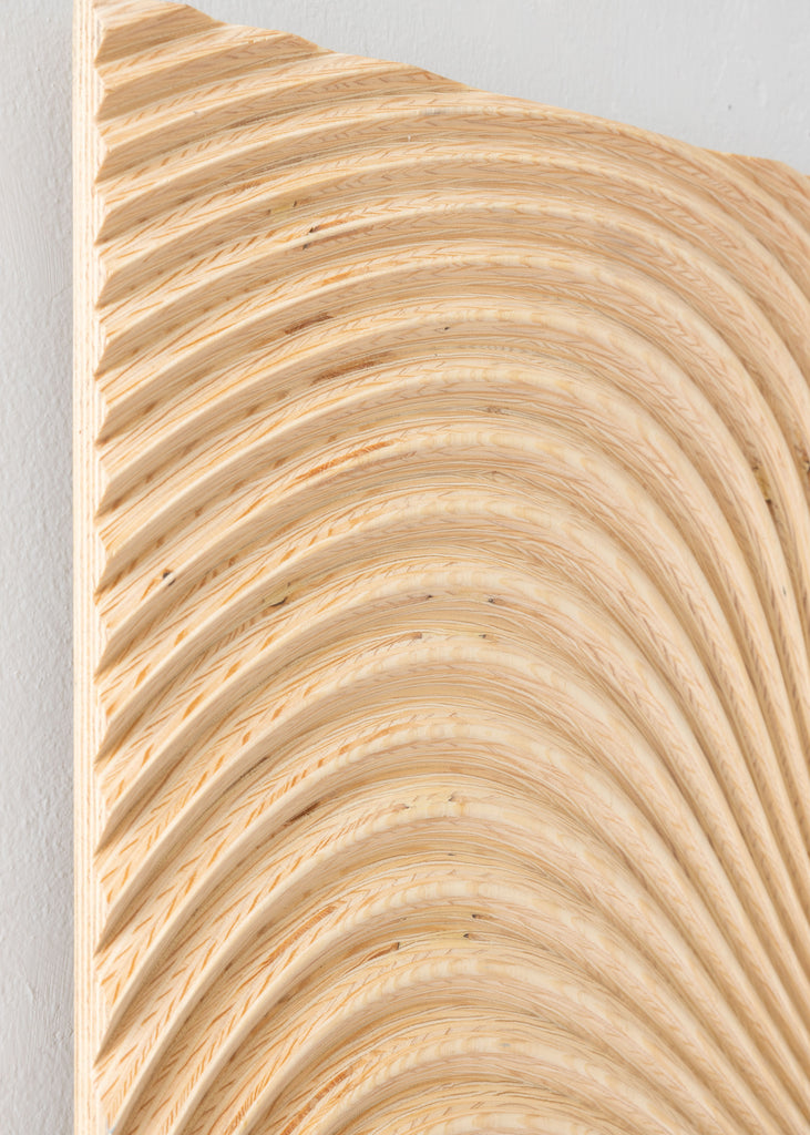 Arno Hoogland Wave Natural Wood 3D Wall Sculpture Detail Unique 