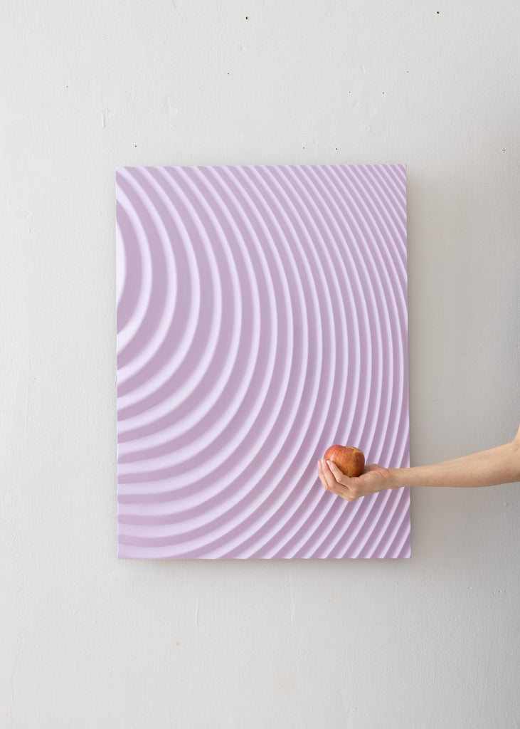 Arno Hoogland Wave Wooden 3D Wall Sculpture Lilac Proportions 