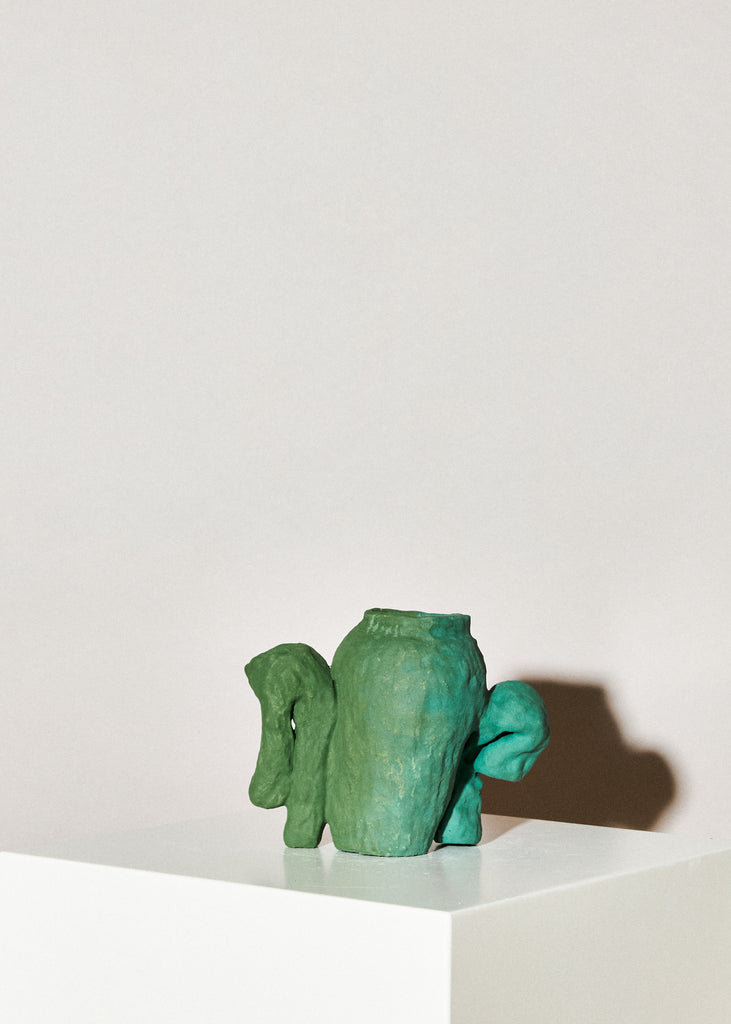 Elisabeth Lewis Colorful Vase Handmade Sculpture Playful Organic Shapes Affordable Art Home Decor Emergin Art
