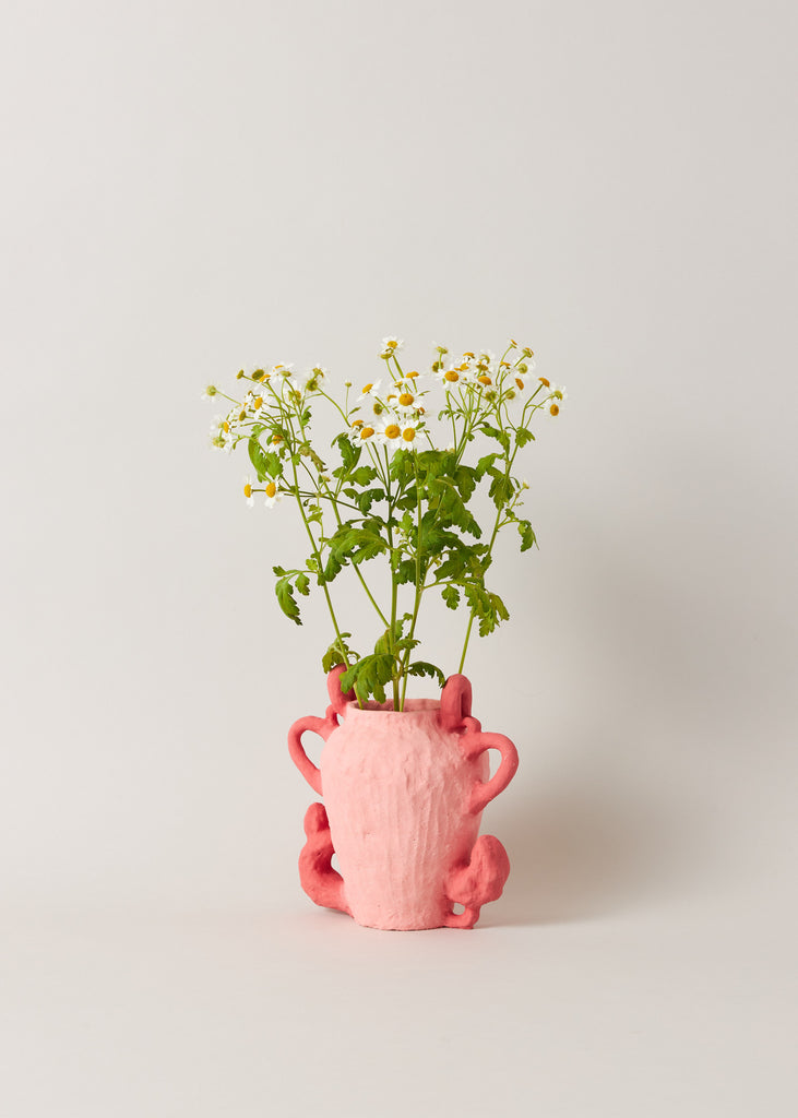 Elizabeth Lewis Eros Vase Original Artwork Handmade Vase Contemporary Art Colourful Pink Vase Eclectic Art Style Playful Home Interior Affordable Home Decor Collectible Art