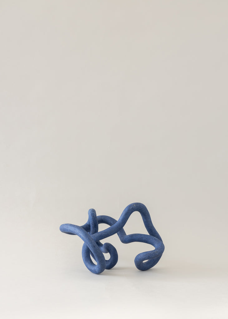Emeli Höcks Sculpture Twirl Blue Artwork Organic Shapes Art Piece Collectable