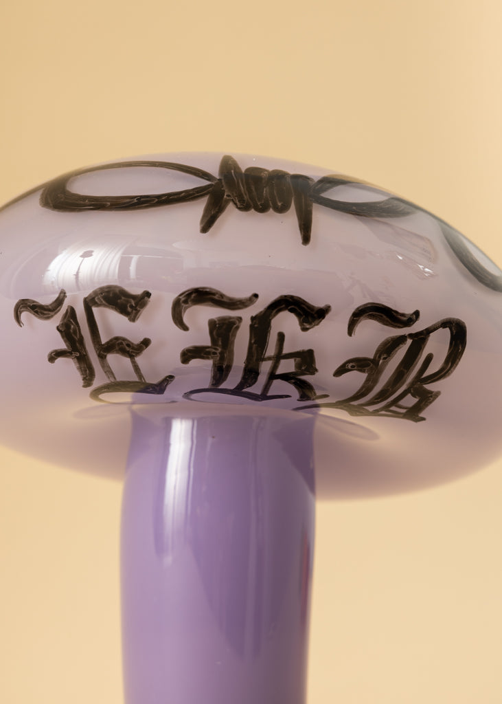 Erika Kristofersson Bredberg Purple Haze Glass Artwork Mouthblown Glass Sculpture Original Art Piece Collectable Grunge Art Collection Hand Painted