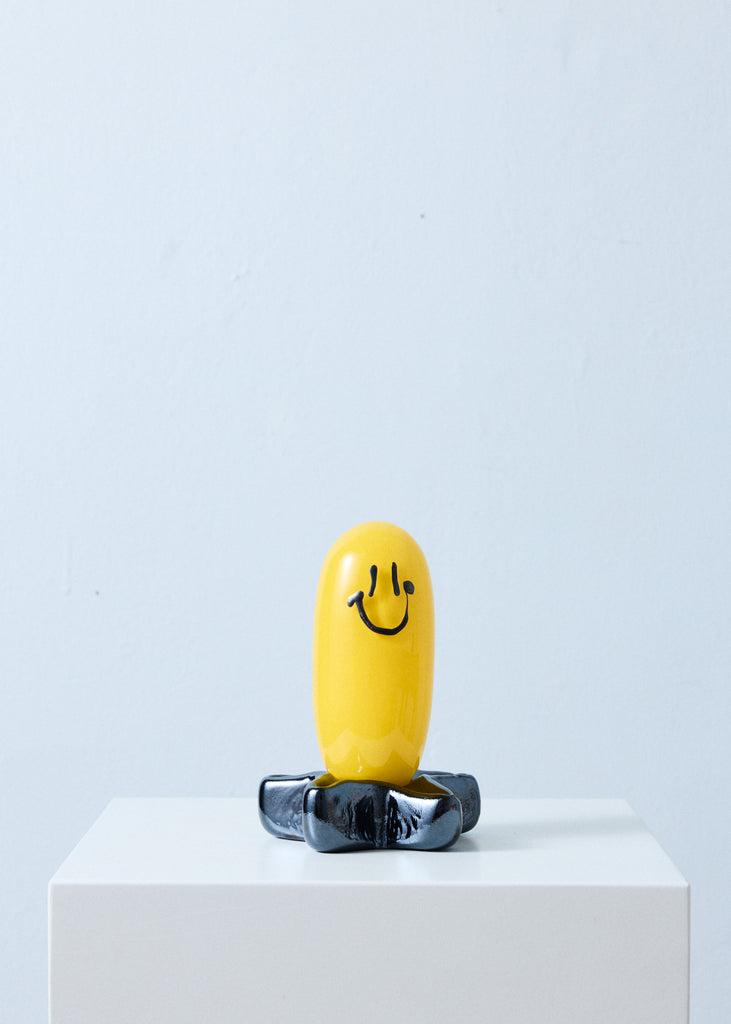 Erika Kristofersson Bredberg Stariz Sculpture Mouth-Blown Glass Sculpture Unique Yellow Artwork Playful Art Contemporary Artwork 