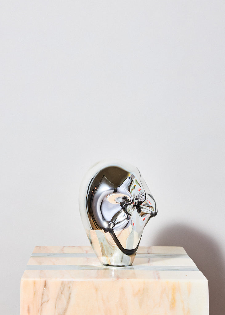 Erika Kristoffersson Bredberg Handmade Sculpture Glass Art Modern Art Mouth Blown Art Silver Playful Affordable Art Interior Design