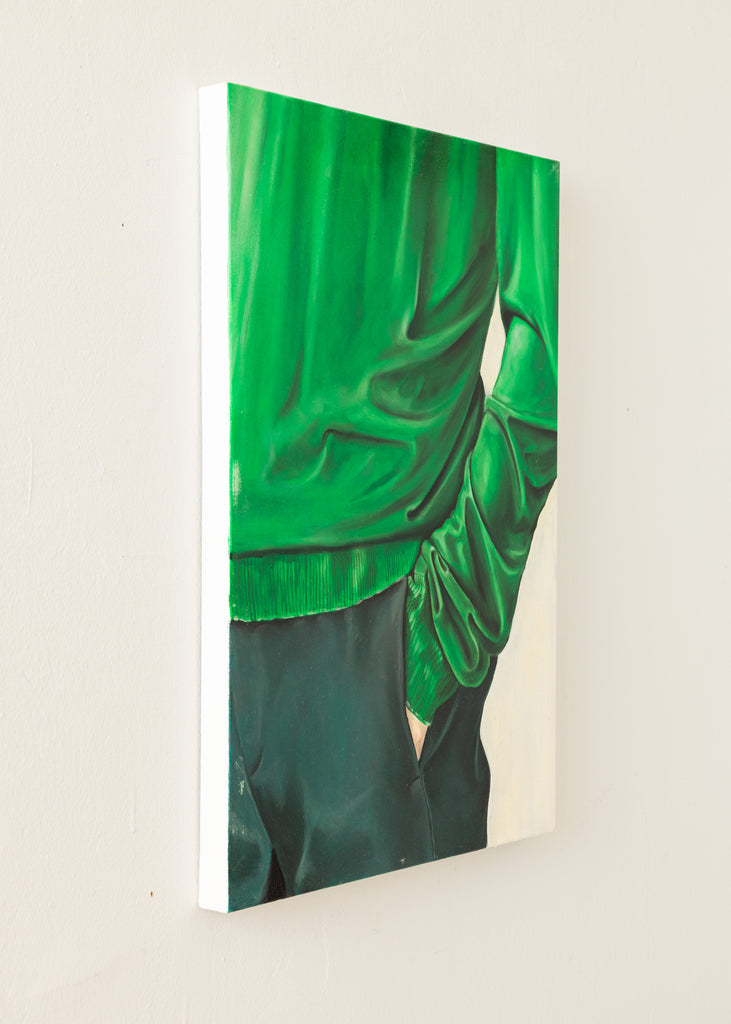 Fabio De Felice Realistic Painting Oil On Canvas Realism Figurative Green Artwork Original Art Hand Painted Craftsmanship