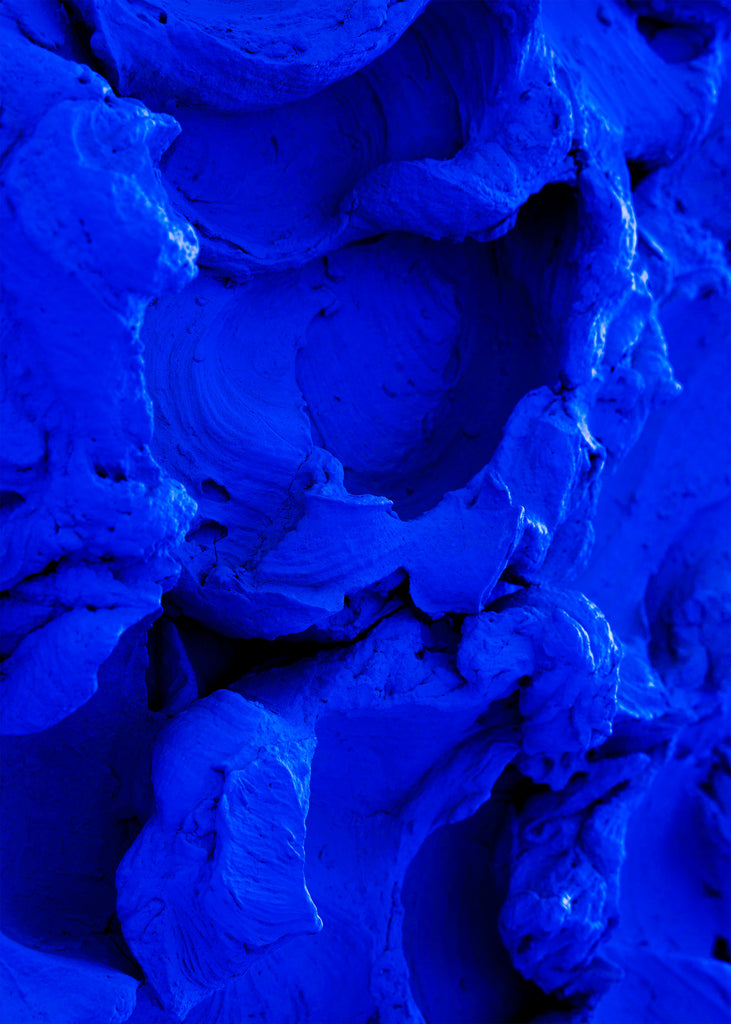 Florencia Rojas Spume Klein Blue Wall Art Handmade Artwork Sculptural Wall Decor Eclectic Interior Style  Original
