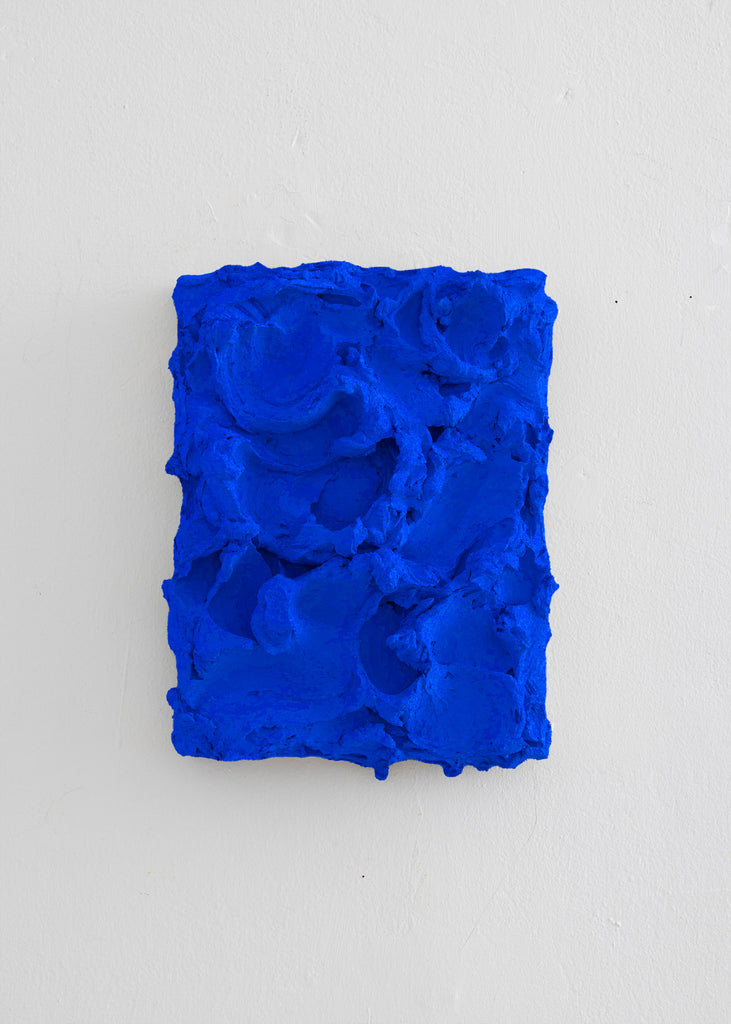 Florencia Rojas Spume Klein Blue Wall Art Handmade Artwork Sculptural Wall Decor Eclectic Interior Style 