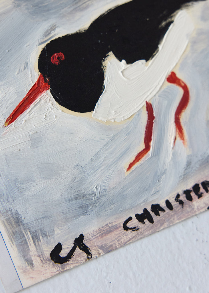 Gustav Broström Abstract #24 Painting Bird Preloved Art Vintage Artwork Handmade Wall Art Black White Painting 