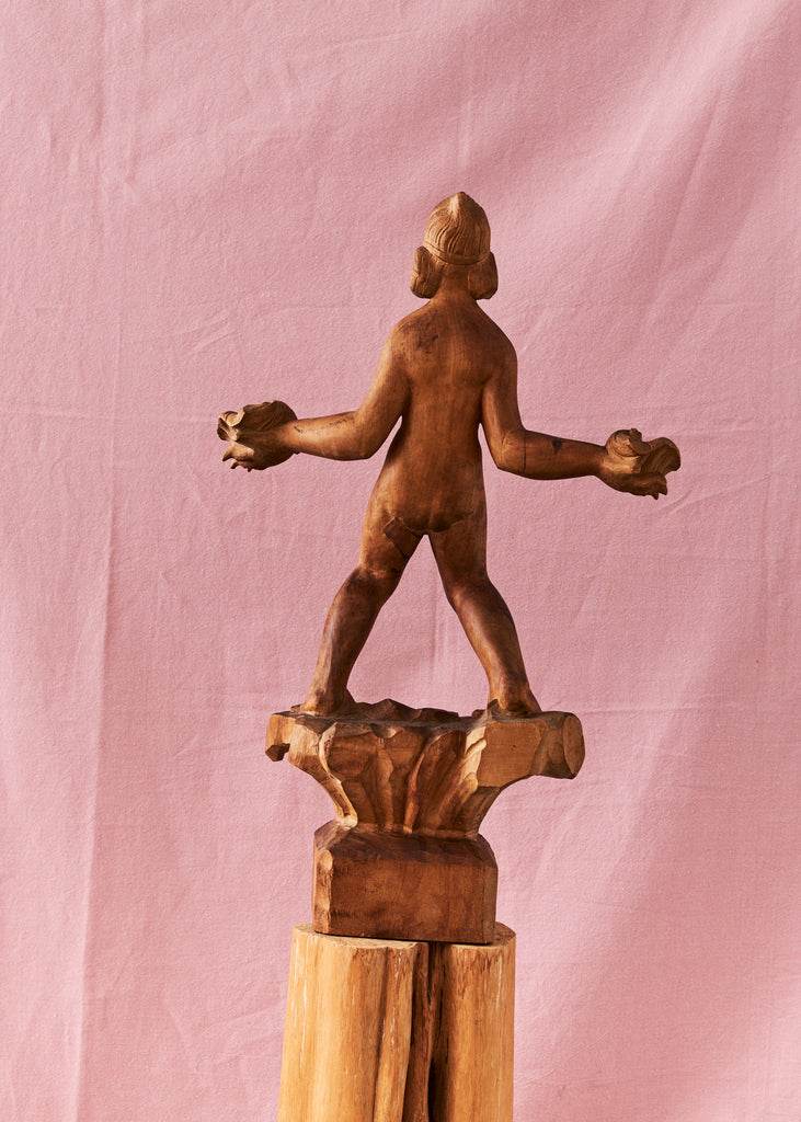 Gustav Broström Wooden Lady Handmade Sculpture Wooden Artwork Vintage Art Curated Artwork Preloved Art Original Sculpture Figurative Art