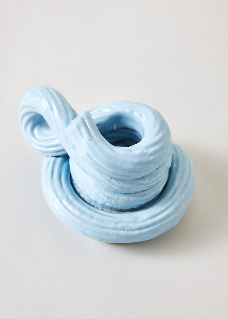 Hanna Whitehead Extruded Handmade Candle Holder Ceramic Candle Holder Sculpture Playful Art Style Affordable Art Original Artwork Sculpted By Hand Buy Art