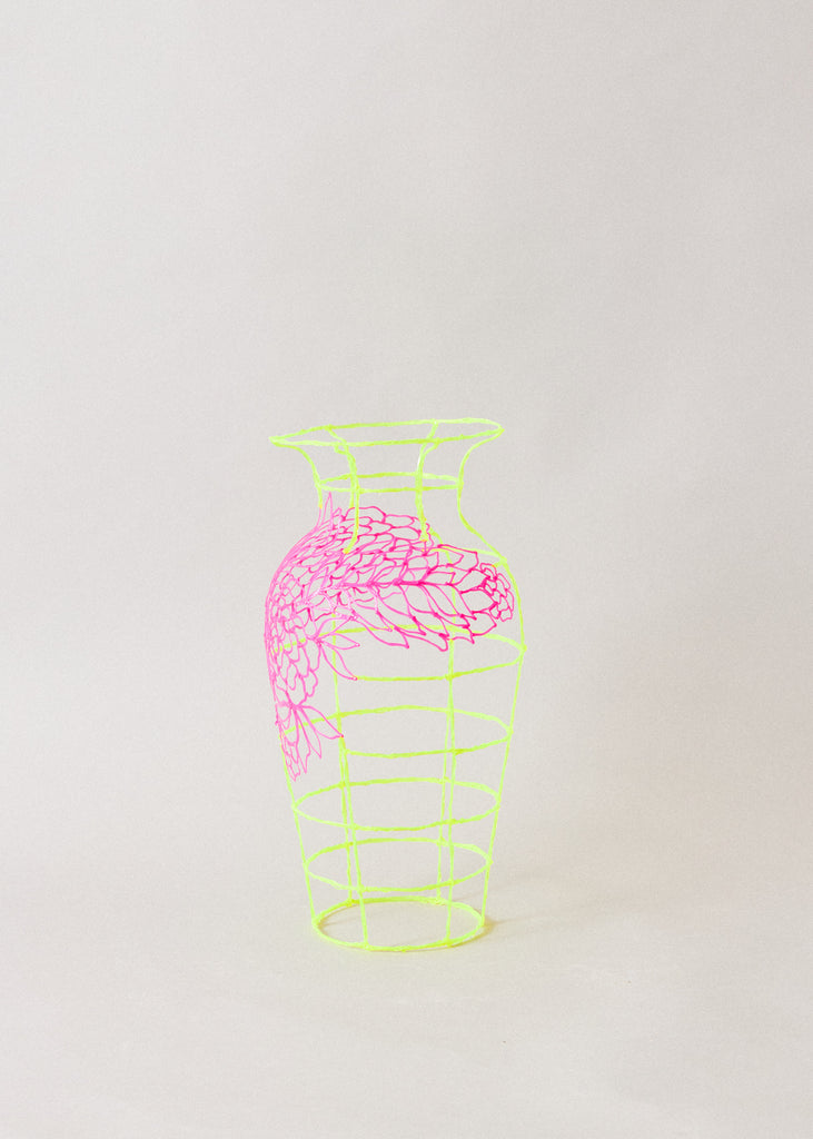 Iris Megens Between The Lines Vase Handmade Vase 3D Printed Artwork Original Art Eclectic Interior Object Collectible Item Affordable Art Collectible Art Collectors Item Playful Art Style