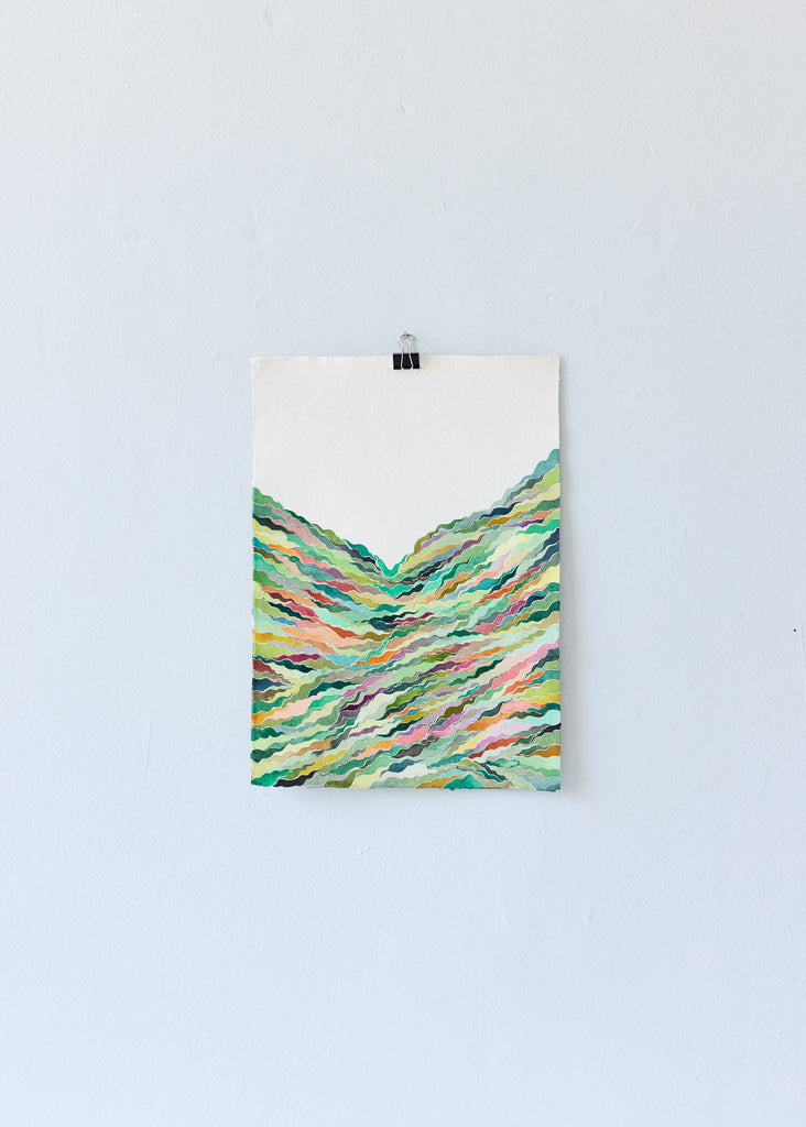 Julie Fitzpatrick Landscape Studies No.39 Unique Painting Abstract Artwork Colourful Wall Art Green Painting Handmade Contemporary Art 