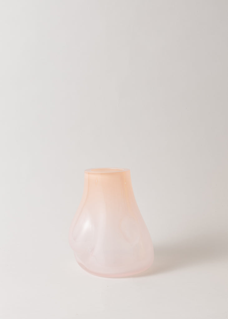 Katharina Ruhm Ode To Canaries Vase Original Artwork Mouthblown Glass Vase Pink Handmade Sculpture
