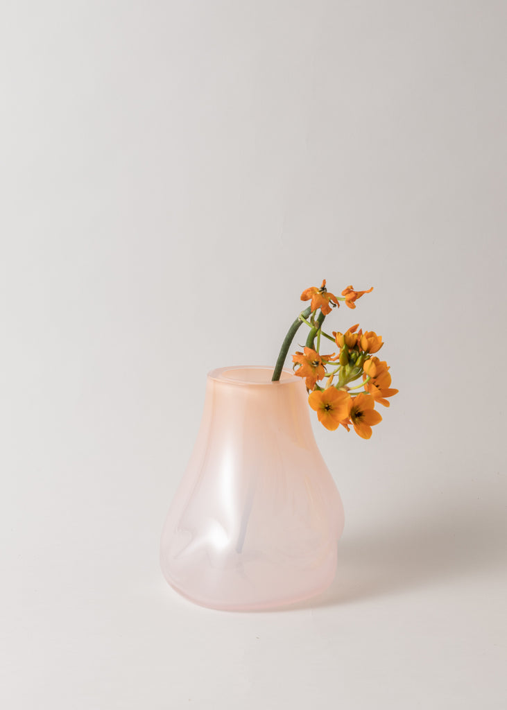 Katharina Ruhm Ode To Canaries Vase Original Artwork Mouthblown Glass Vase Pink Handmade
