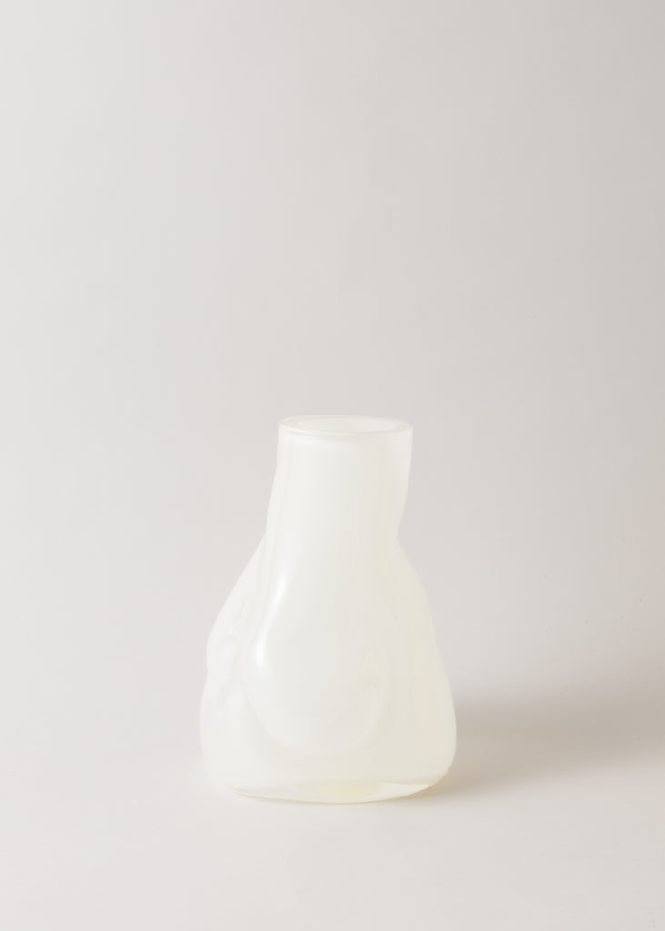 Katharina Ruhm Ode To Canaries White Glass Vase 